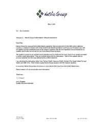 Conflict Metals Declaration - Netvia Group